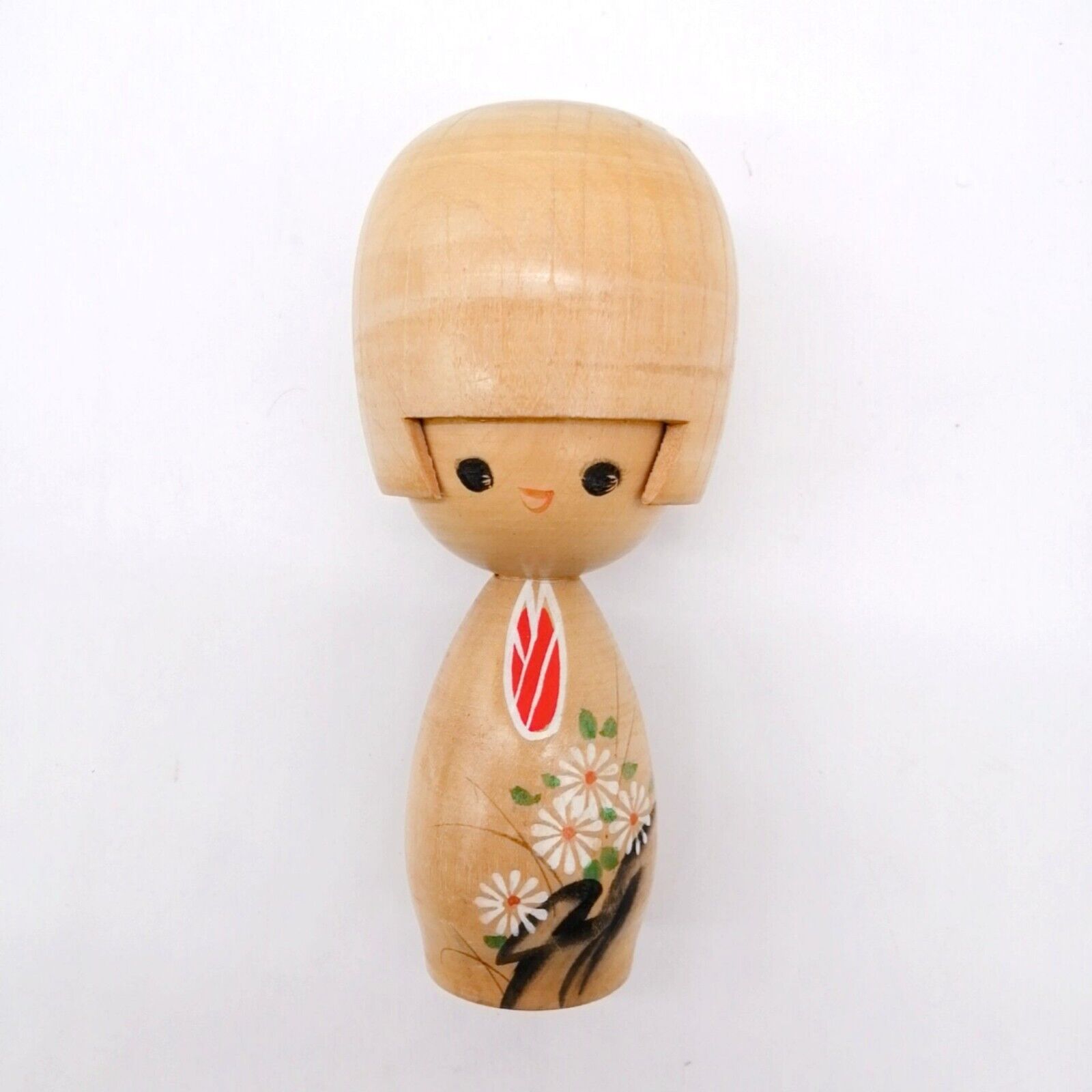 14cm Japanese Creative KOKESHI Doll Vintage by TAKAHASHI TOSHIHARU Signed KOB568