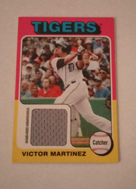 2011 Topps Lineage 1975 Mini Relics Jersey SP Victor Martinez Detroit Tigers
