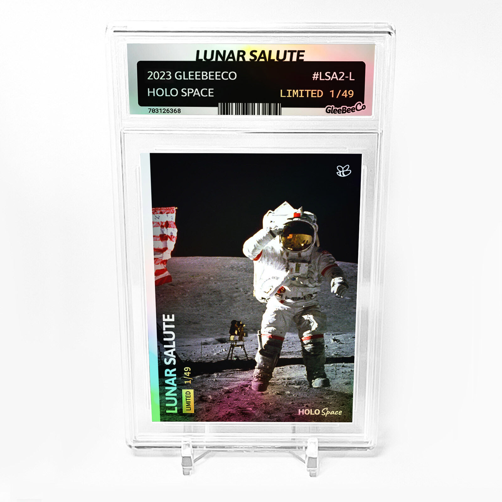 LUNAR SALUTE Apollo 16 Photo Card 2023 GleeBeeCo Holo Space #LSA2-L /49 NASA