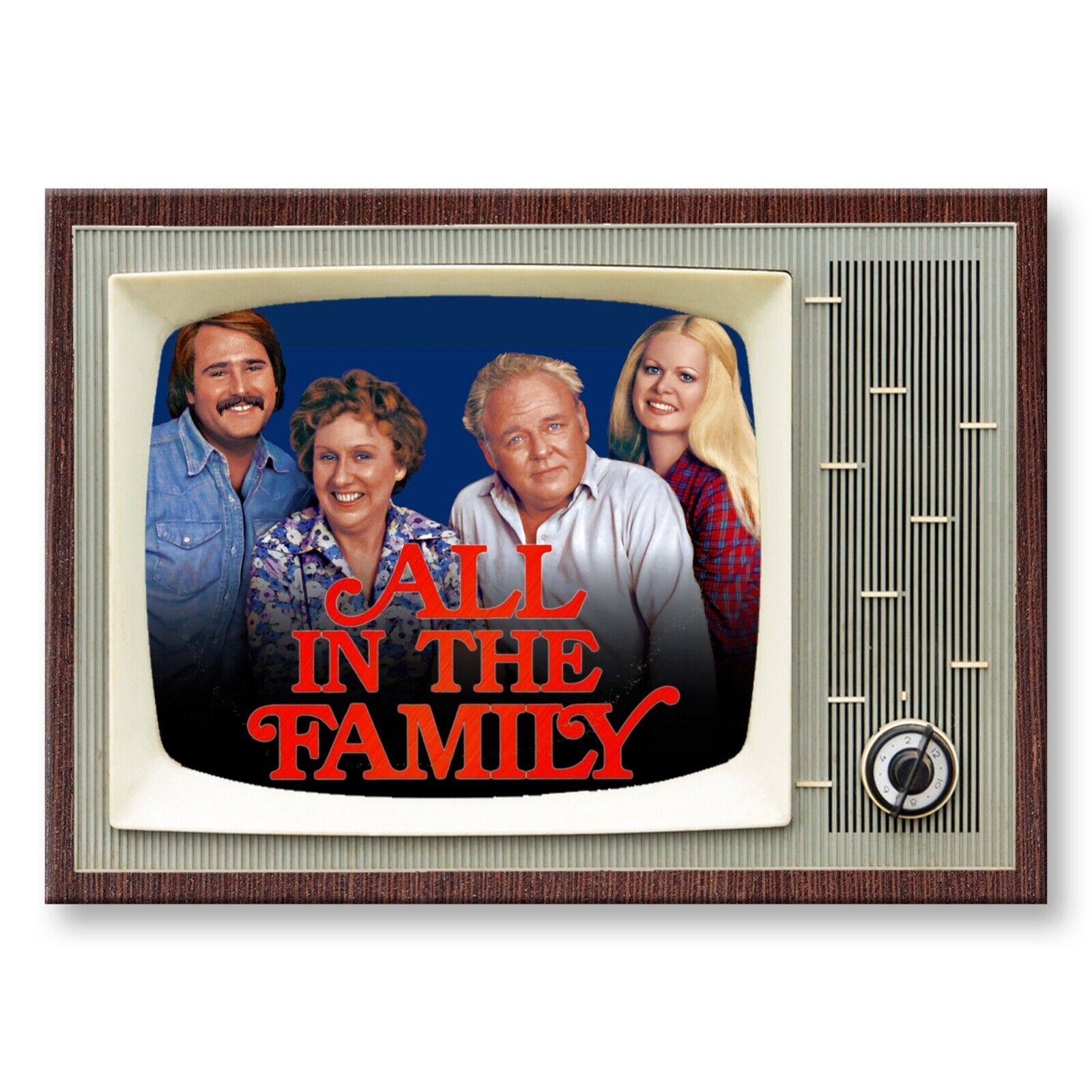 All in the Family TV Show Classic TV 3.5 inches x 2.5 inches Steel Fridge Magnet
