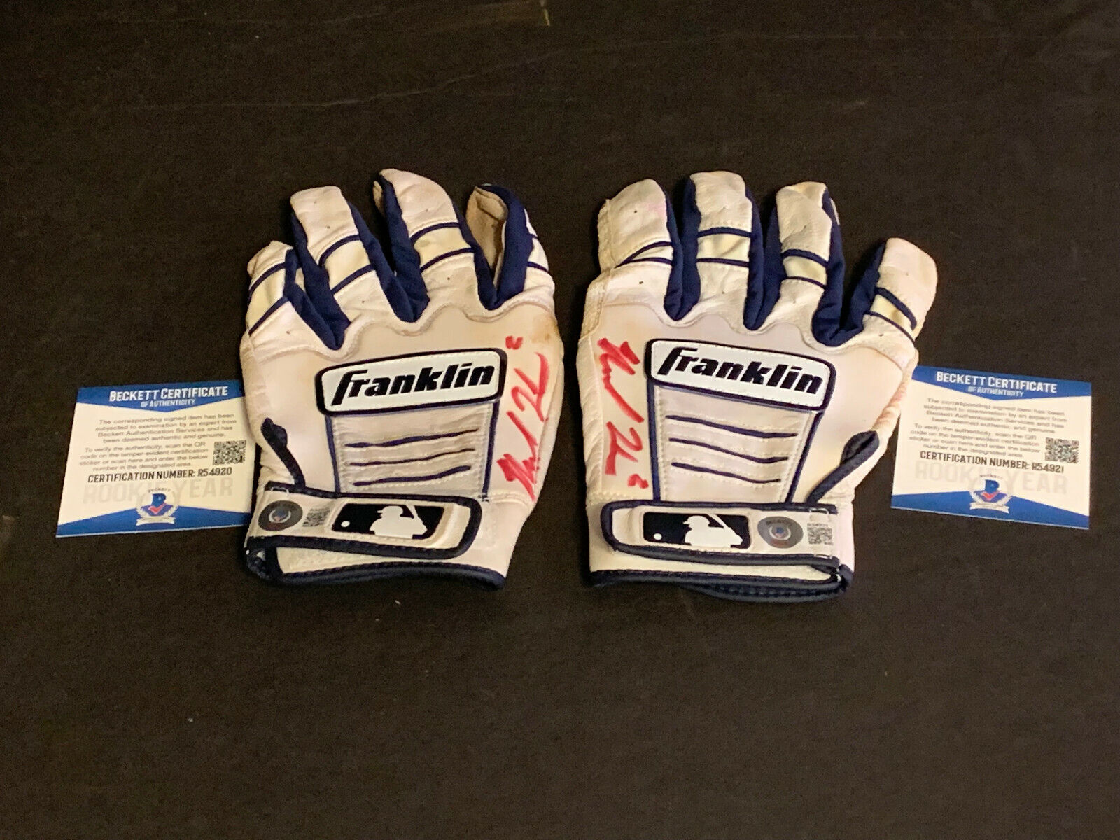 Michael Harris Braves Autographed Signed 2021 Game Used Batting Gloves Beckett .
