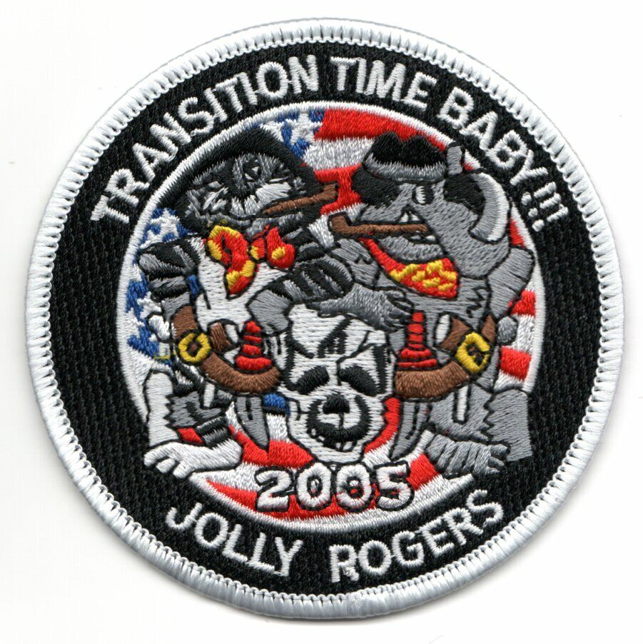 NAVY VF-103 2005 TRANSITION TIME BABY FELIX JOLLY ROGERS ROUND JACKET PATCH