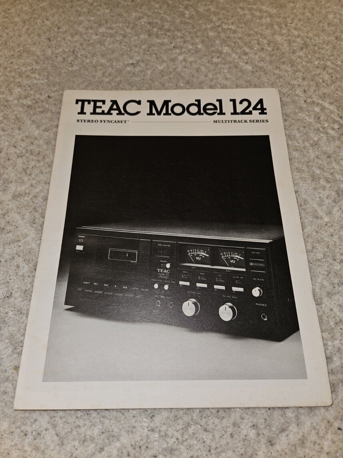 1979 TEAC Multitrack Series Model 124 Syncast Cassette Deck Info Print Ad