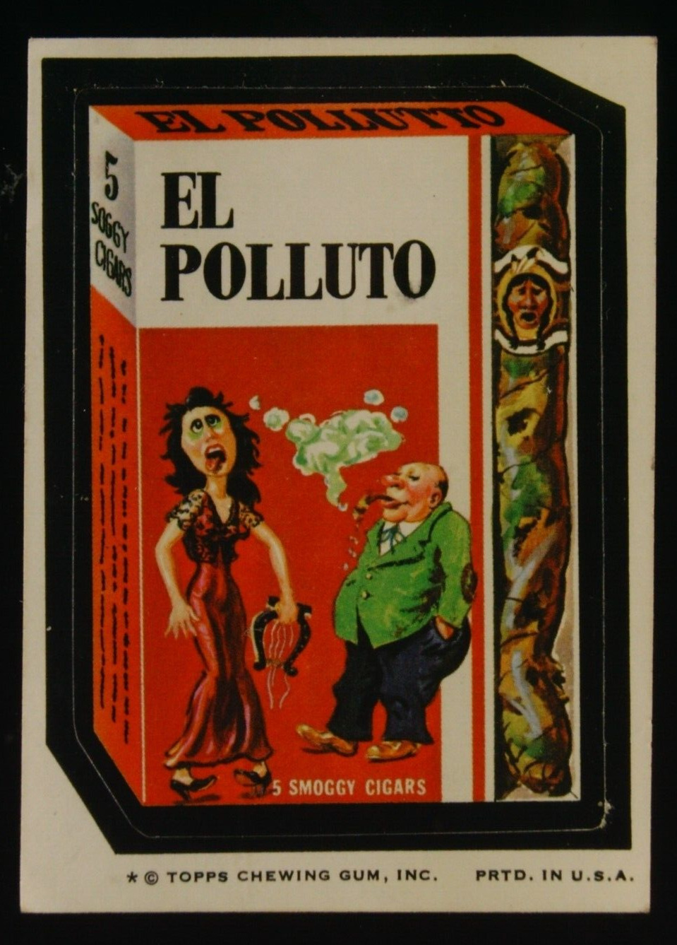 1974 Topps Wacky Packages Series #7 El Polluto Cigars NM