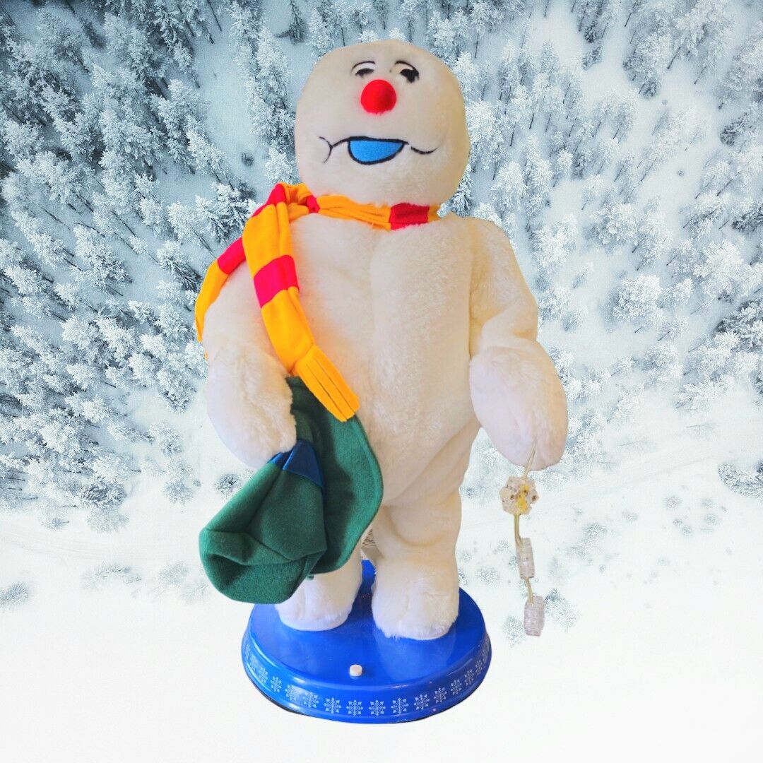Gemmy FROSTY THE SNOWMAN Light Up Snowflake Animated Singing Dancing 18”