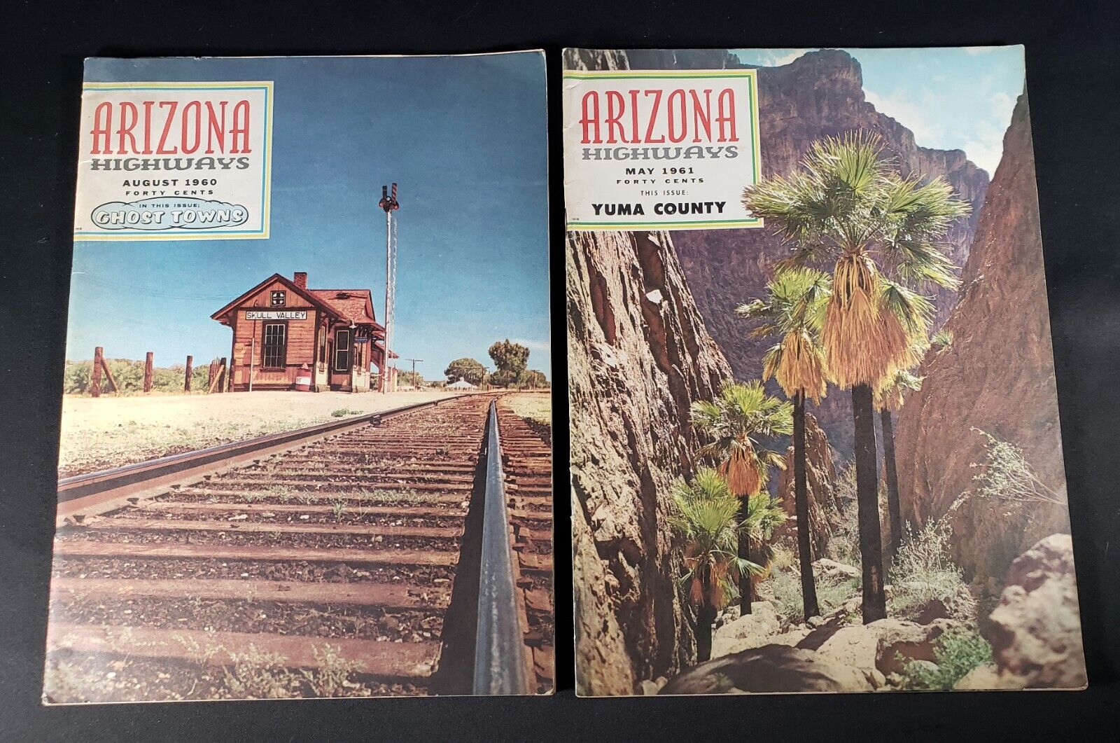 Arizona Highways 1960 & 1961 Yuma County Ghost Towns Advertising Ephemera