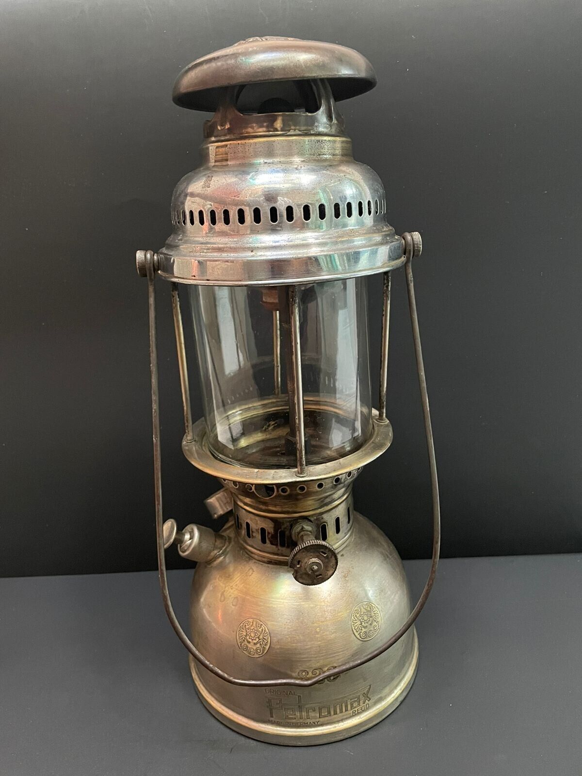 Old Vintage Rare Petromax 826 Kerosene Pressure Lantern Lamp, Made In Germany