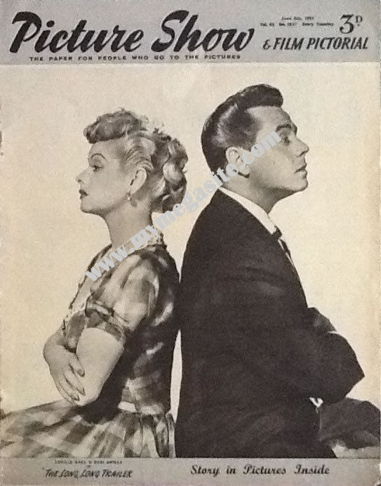 LUCILLE BALL & DESI ARNAZ -  PICTURE SHOW -  JUNE 1954
