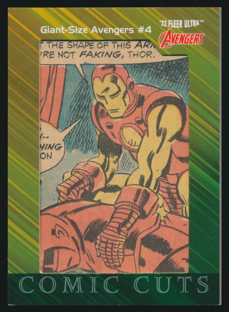 2022 Fleer Ultra Avengers Comic Cuts #CC-GSA4 Giant Size #4 Iron Man 33/40