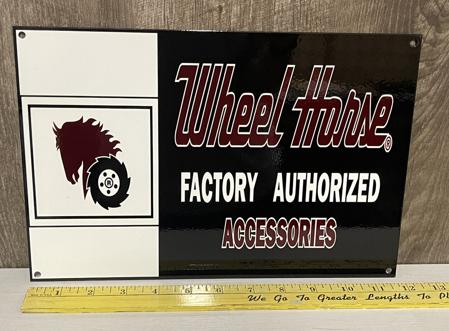 Wheel Horse Factory Authorized Accessories Metal Sign Sales Service Engine Gas