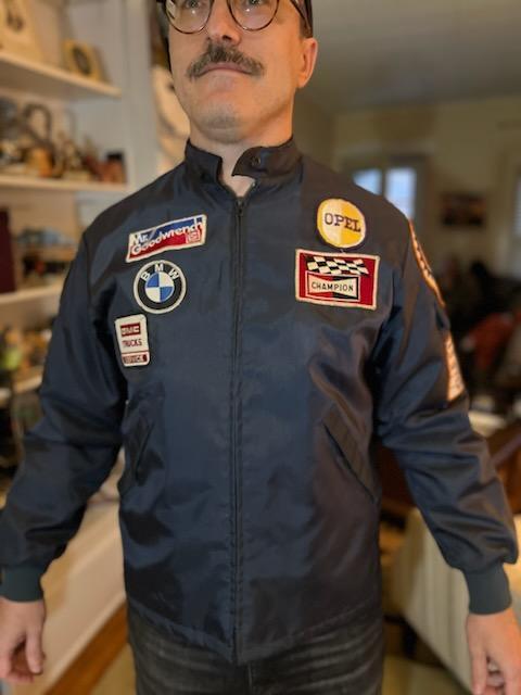 Vintage Swingster Workwear Lined Mechanics Jacket w Patches GMC Opel BMW Buick +