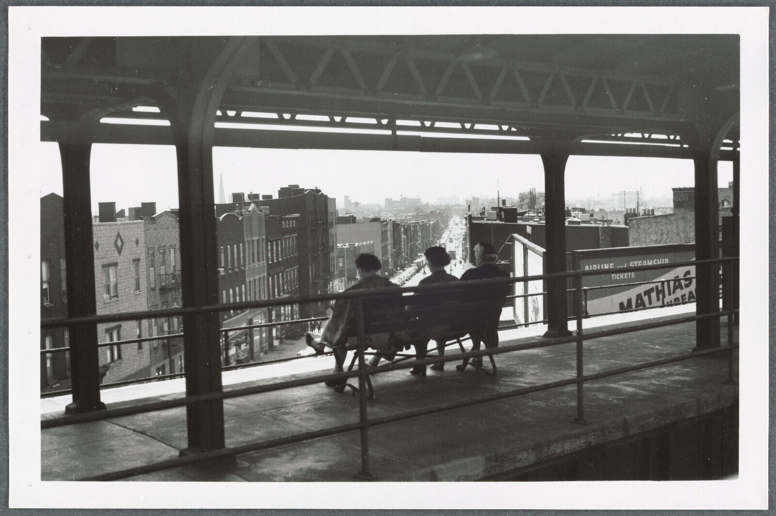 Old 4X6 Photo, 1950\'s Myrtle Ave. Elevated in Brooklyn, NY 5667156