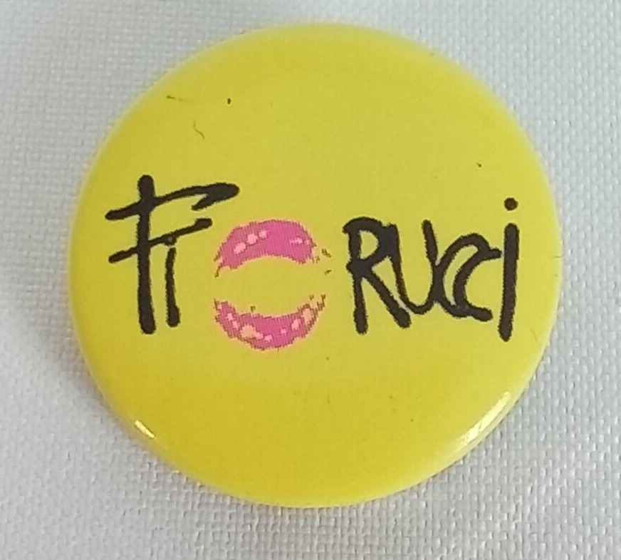 Fiorucci Logo Yellow Pinback Small Button