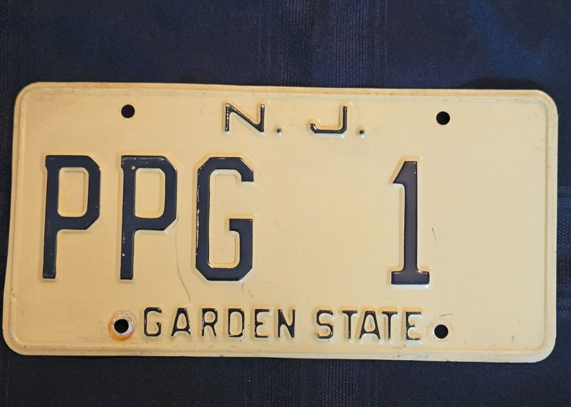 Old NJ Garden State  License Plate -  PPG*1