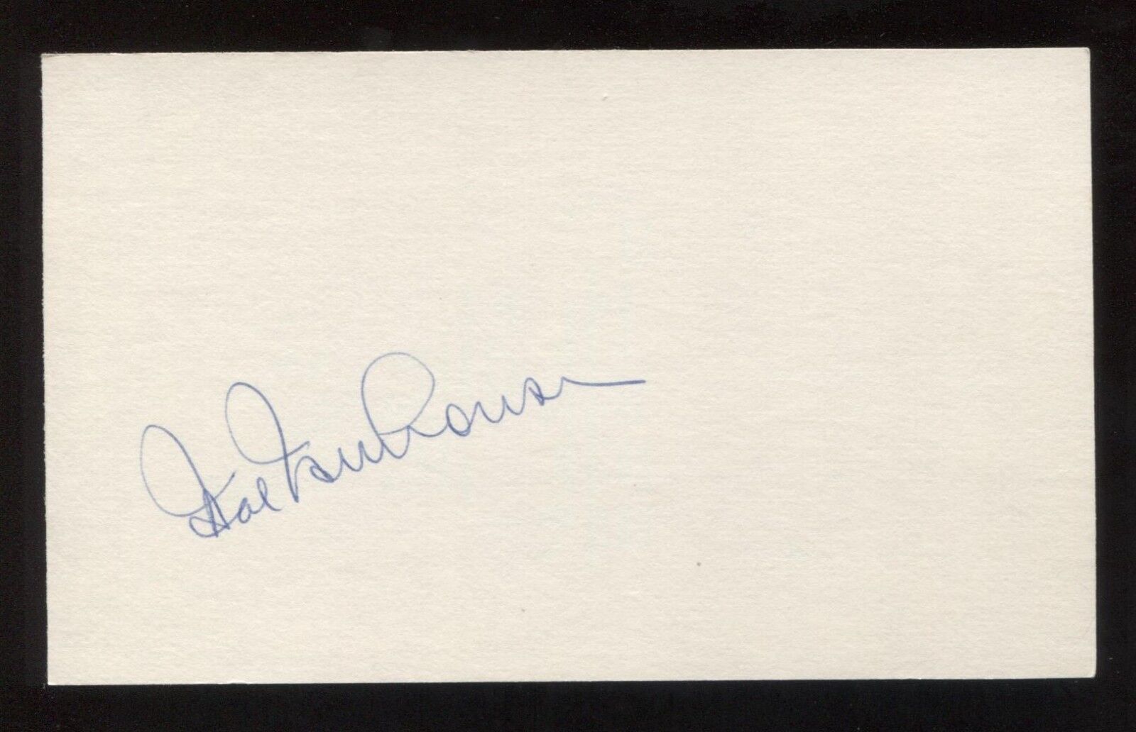 Hal Newhouser Signed 3x5 Index Card GPC Autographed Vintage Baseball HOF