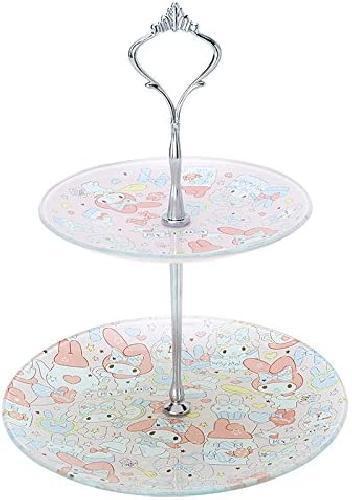 Sanrio My Melody 2 Tier Accessory Tray Rabbit Glass Fashionable Display