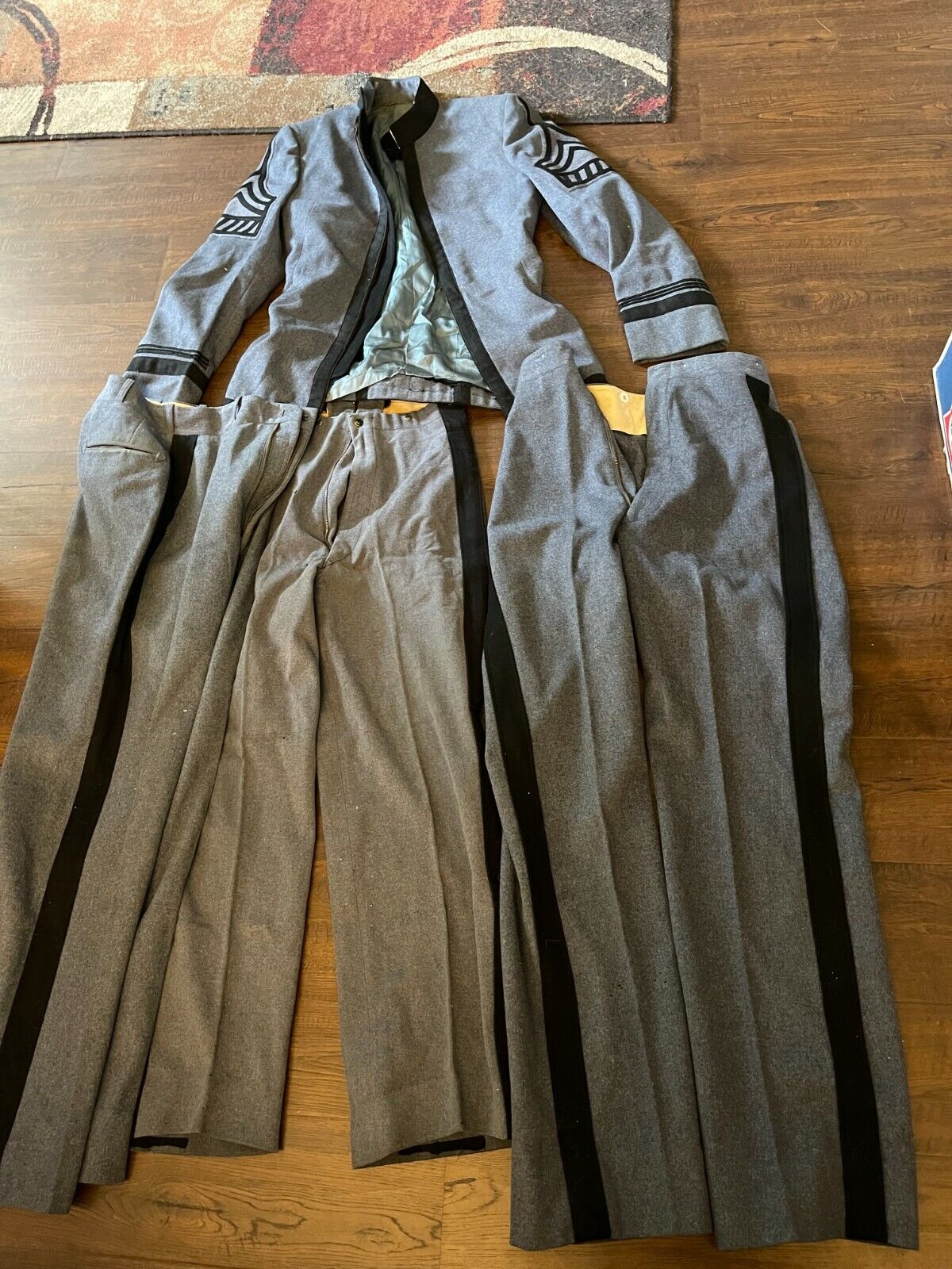 Vintage Army Cadet uniform 37 Long jacket 3 pairs of pants 29 x34 Military