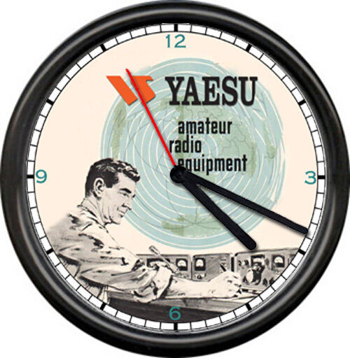Yaesu Amateur Radio Hamm Equipment Tube Dealer Sales Sign Wall Clock