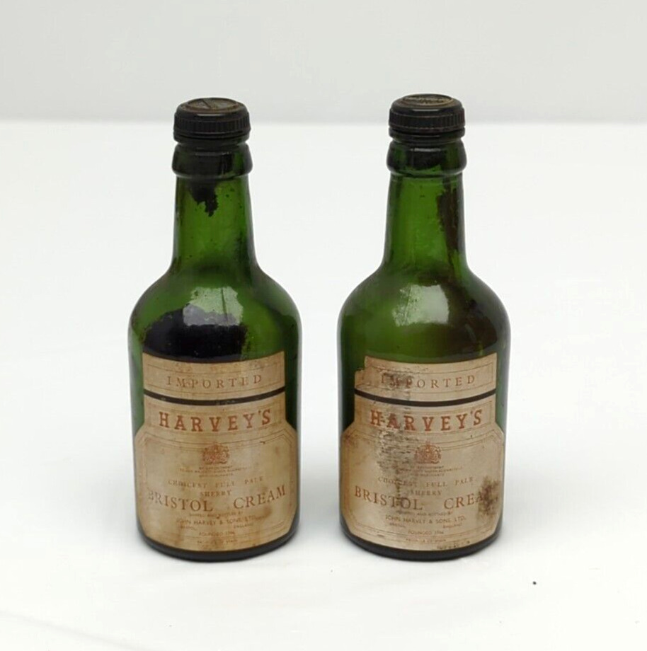 Imported Harvey's Empty Miniature Liquor Bottles - Vintage