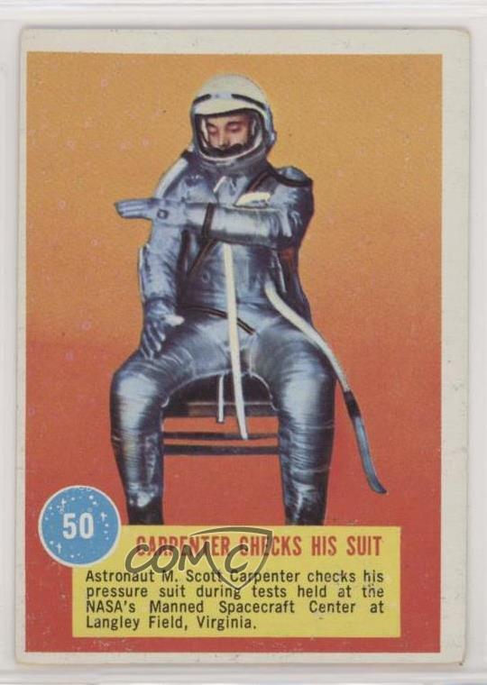 1963 Topps Astronaut 3-D Scott Carpenter Carpenter Checks His Suit #50 0s4