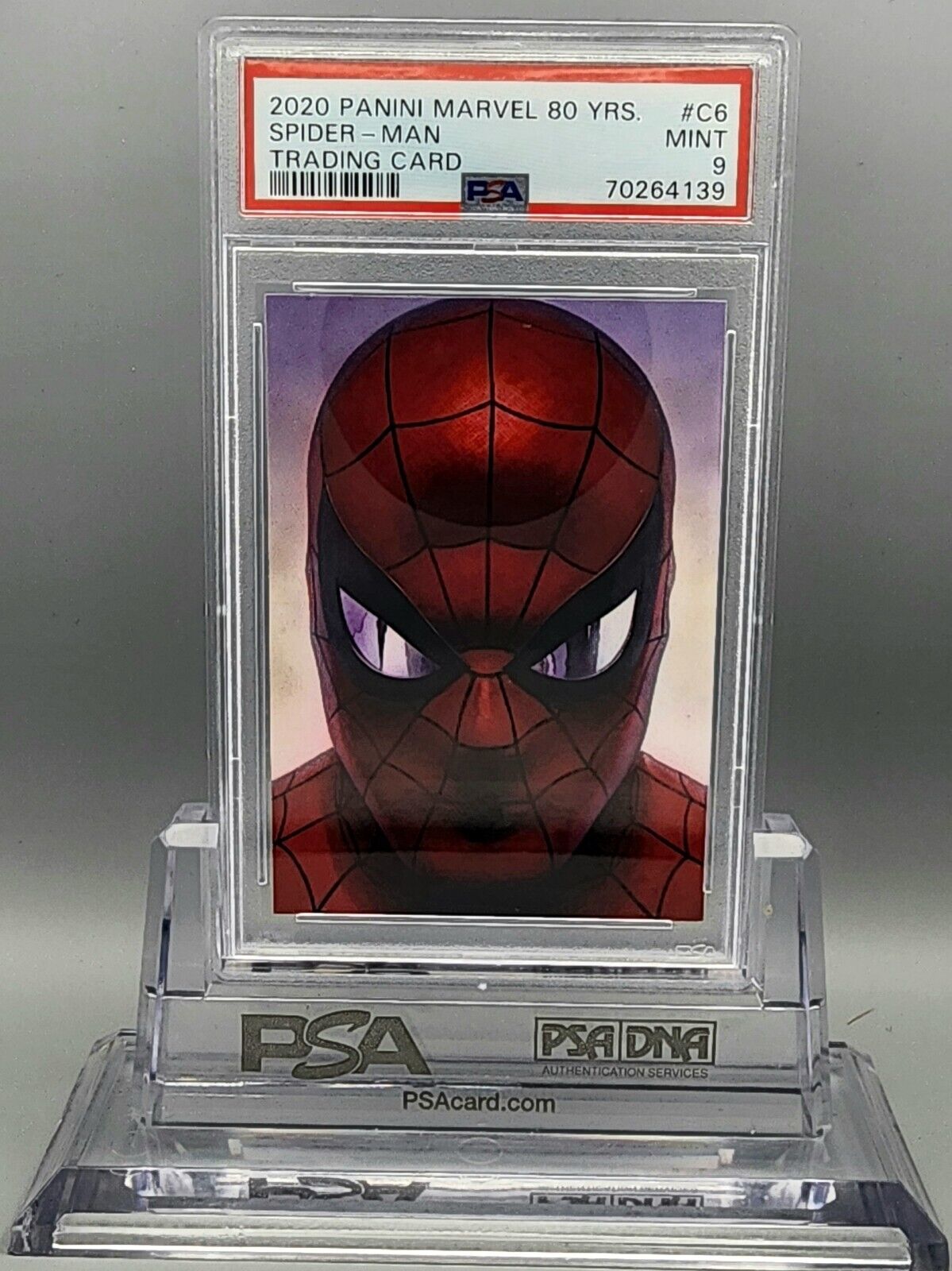 Marvel 2020 Panini 80 Years Spider-Man #C6 Card - PSA 9