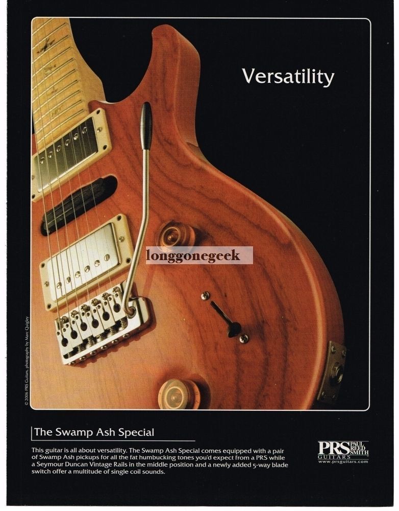 2006 PRS Swamp Ash Special  Electric Guitar Vintage Ad 