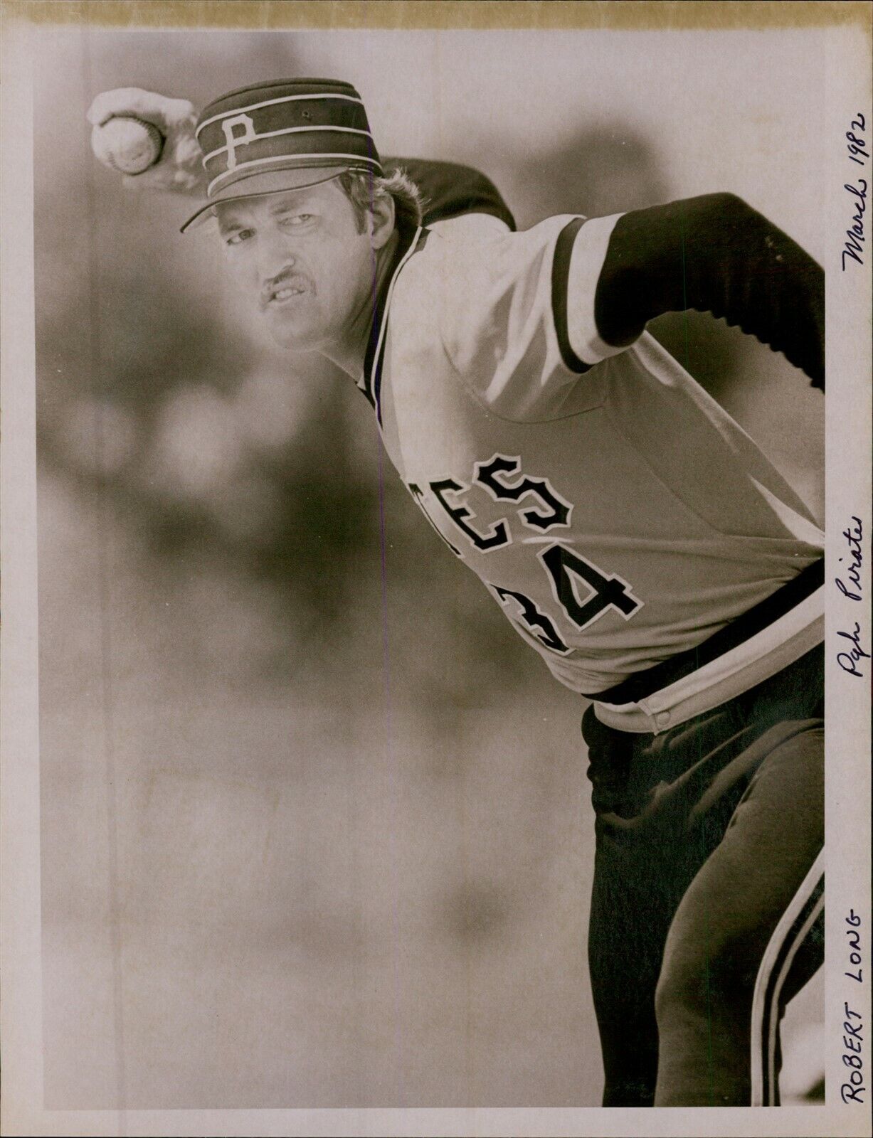 LG796 1982 Original Ed Mailliard Photo ROBERT LONG Pittsburgh Pirates Baseball