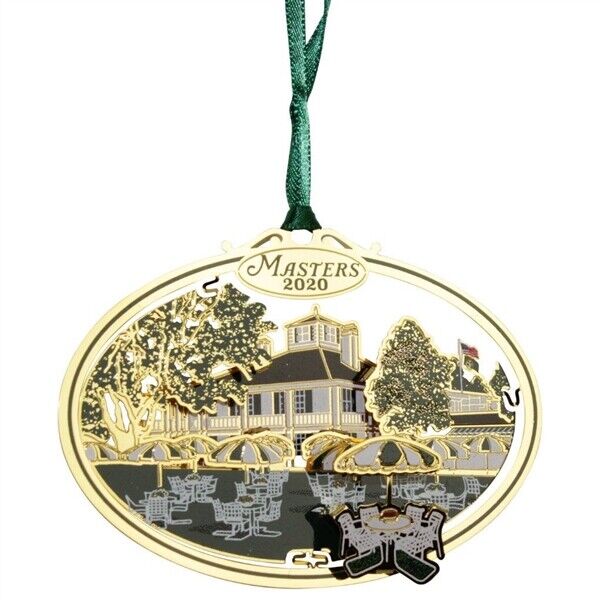 2020 Masters Golf Holiday Ornament Augusta National Terrace Gold 
