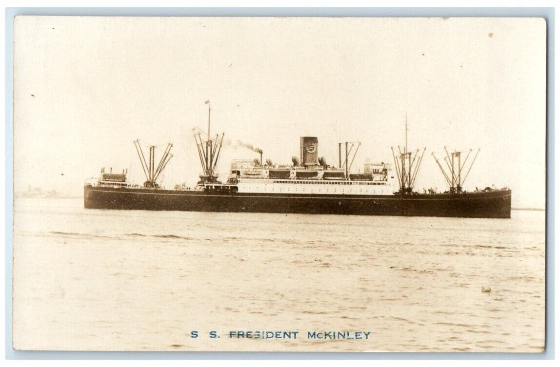 c1920\'s SS President McKinley Steamer Ship View Germany RPPC Photo Postcard
