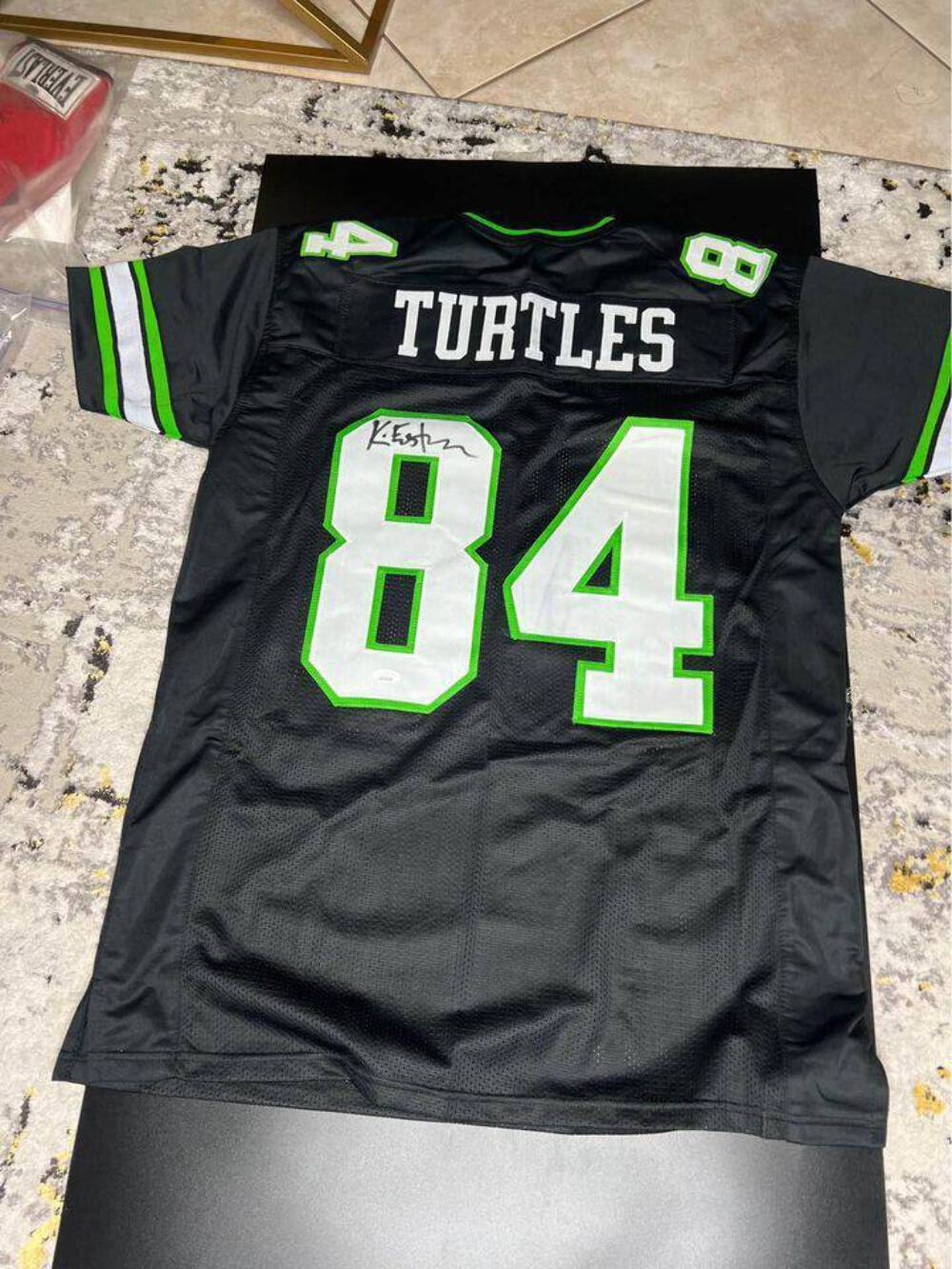 Autographed Kevin Eastman TMNT Basketball Jersey