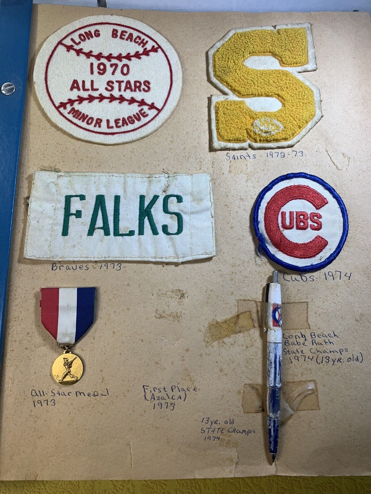 Vintage 1970’s Long Beach Mississippi Gulf Coast Baseball School Scrapbook 1/1