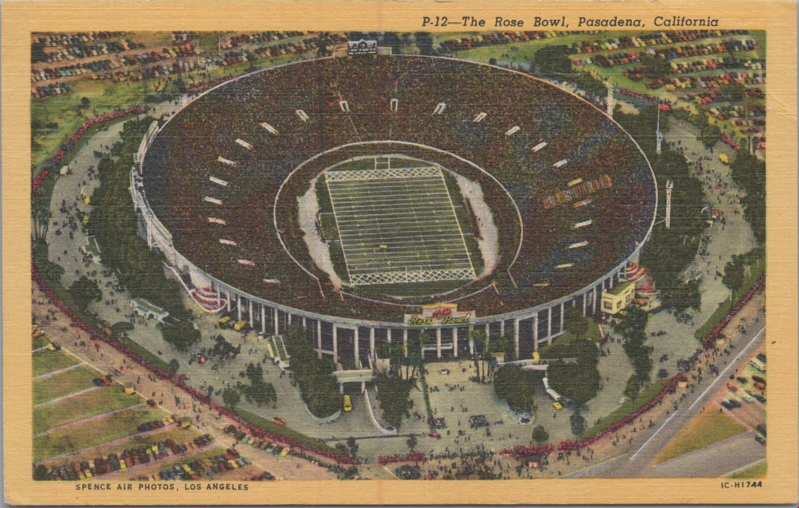 Postcard The Rose Bowl Pasadena CA 1954
