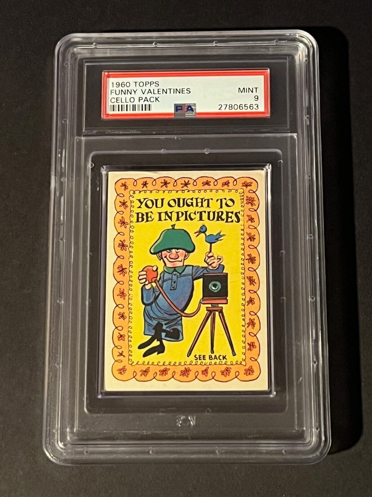 1960 Topps Funny Valentines Unopened Cello Pack PSA MINT 9 MINT