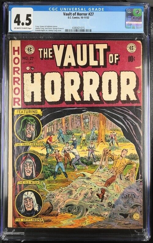 Vault of Horror 27 CGC 4.5 Johnny Craig Cover E.C. Comics 1952