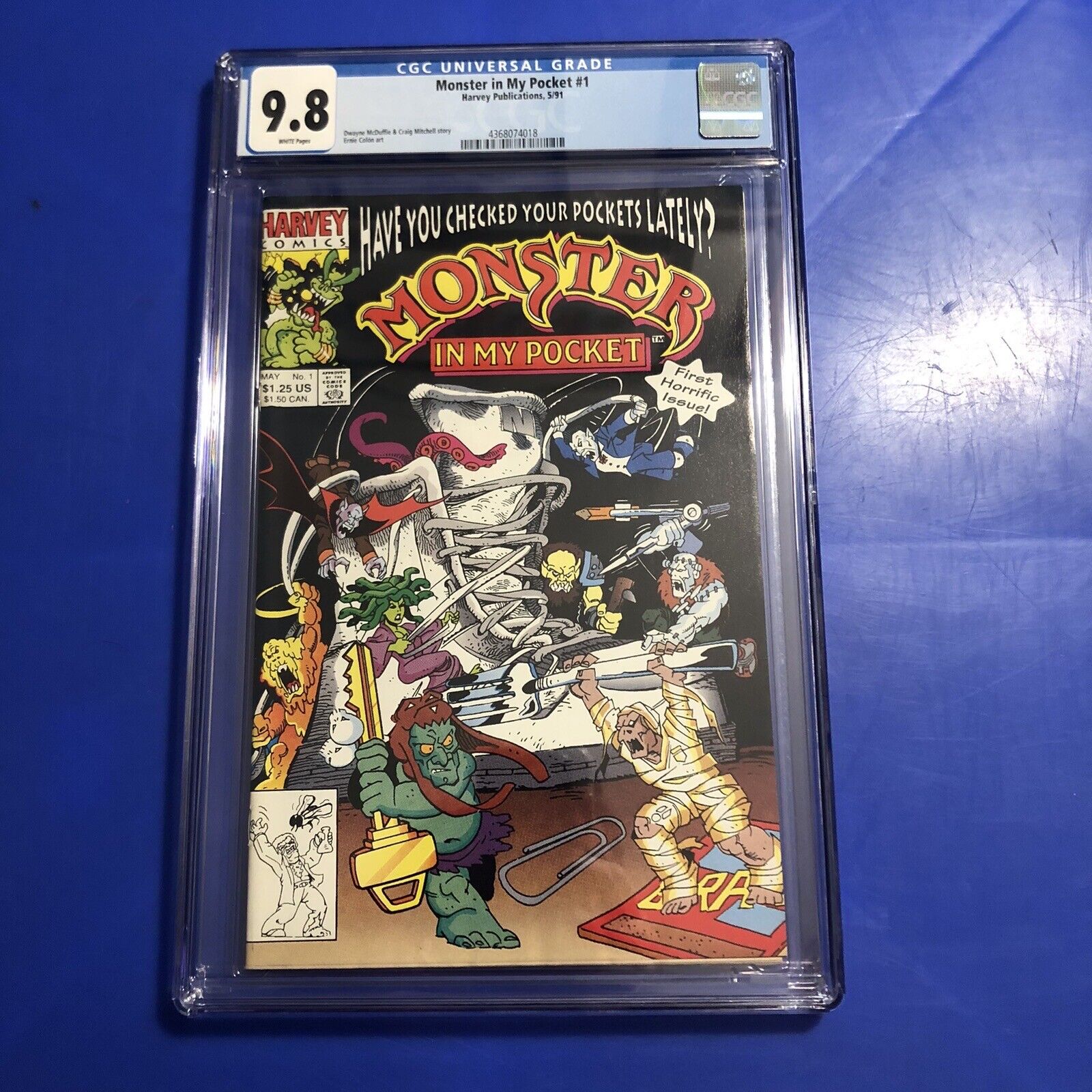 Monster in My Pocket 1 of 1 on CGC 9.8 1st APPEARANCE Harvey Comic 1991 OPTIONED