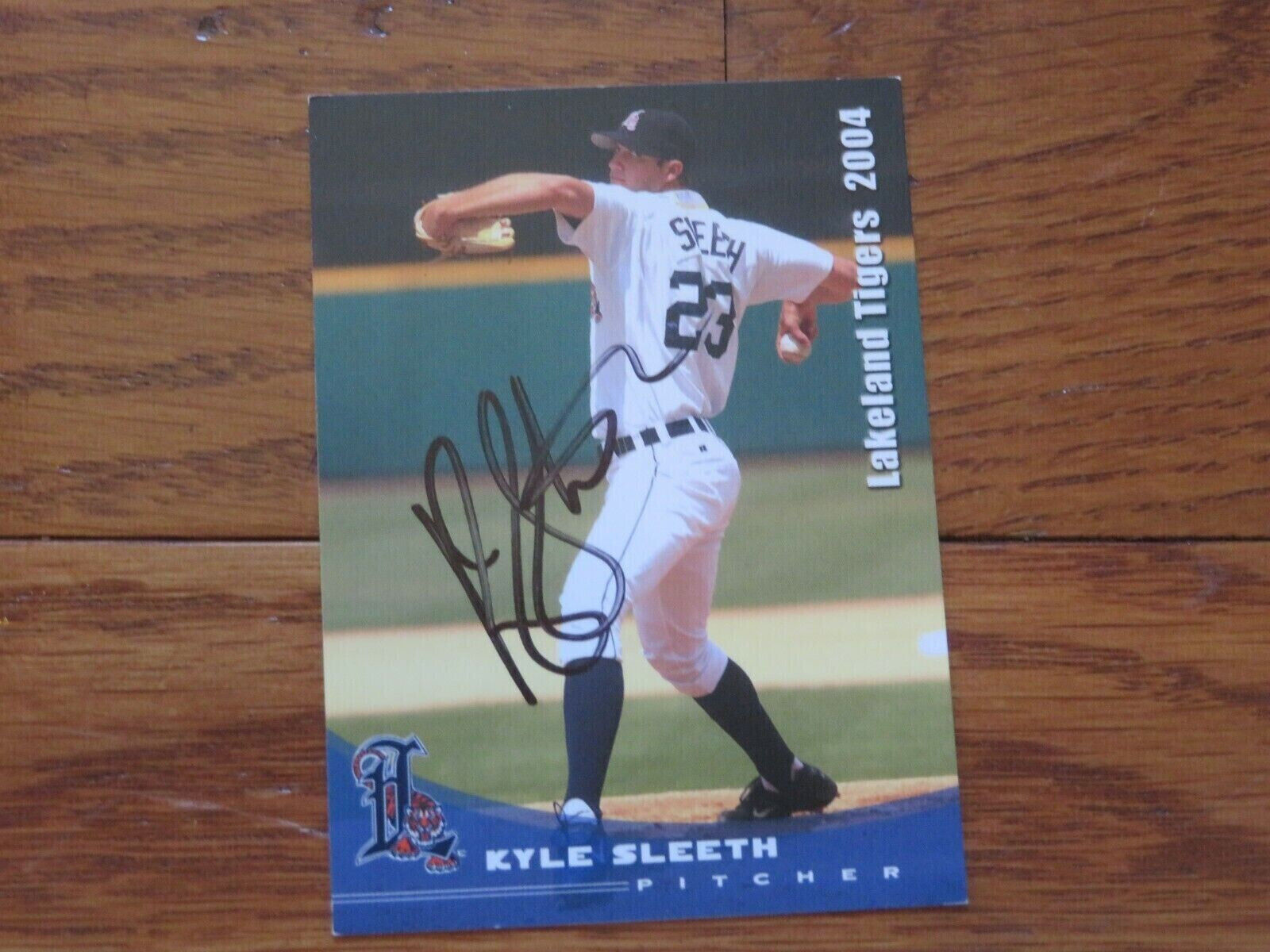 Kyle Sleeth Autographed Hand Signed Card Detroit Tigers Lakeland