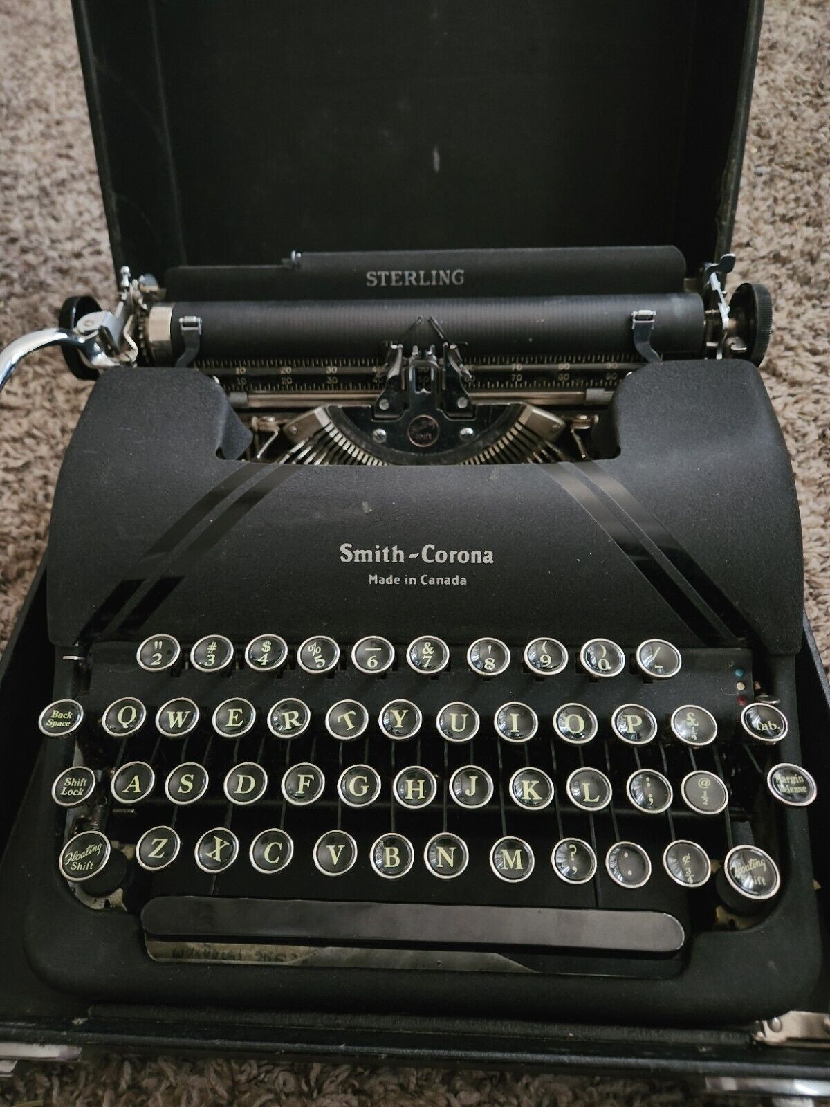 Vintage 1940s Smith Corona Breifcase Typewriter Great Condition