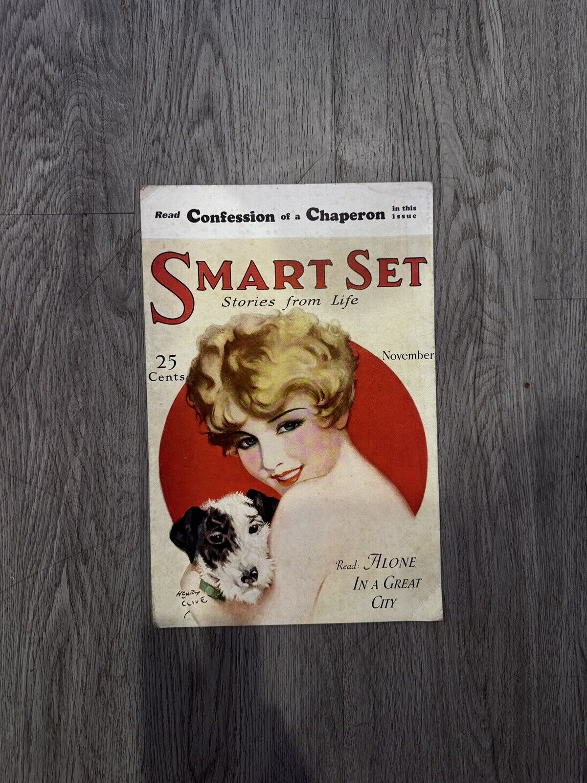 SMART SET MAGAZINE MARCH 1926 STORE DISPLAY POSTER  HENRY CLIVE FLAPPER COVER