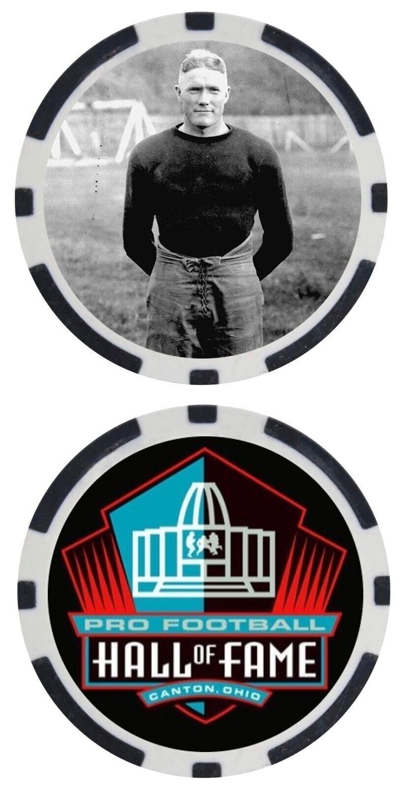 ED HEALEY - PRO FOOTBALL HALL OF FAMER - COLLECTIBLE POKER CHIP