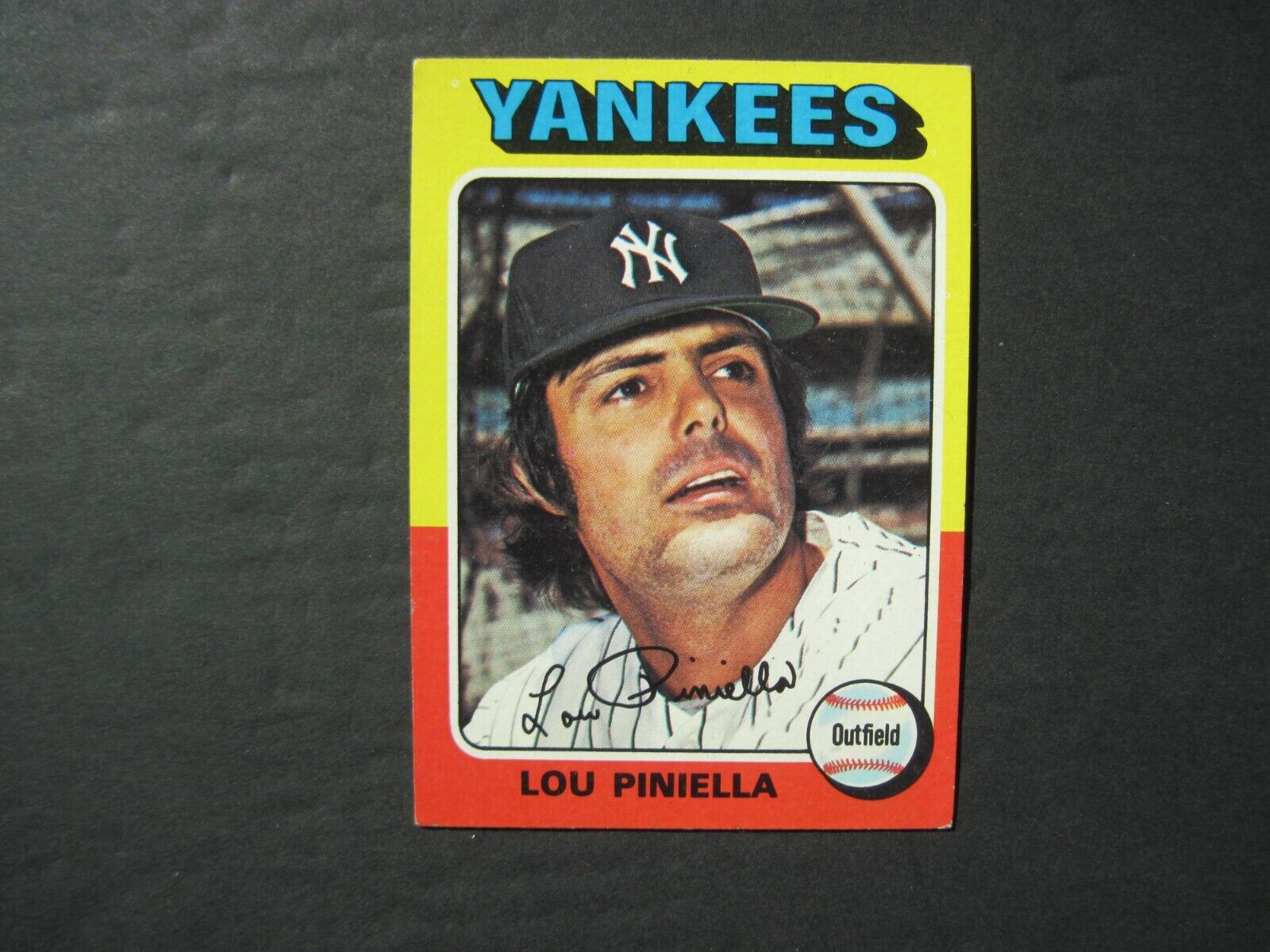 LOU PINIELLA 1975 TOPPS CARD #217 Yankees Ex+