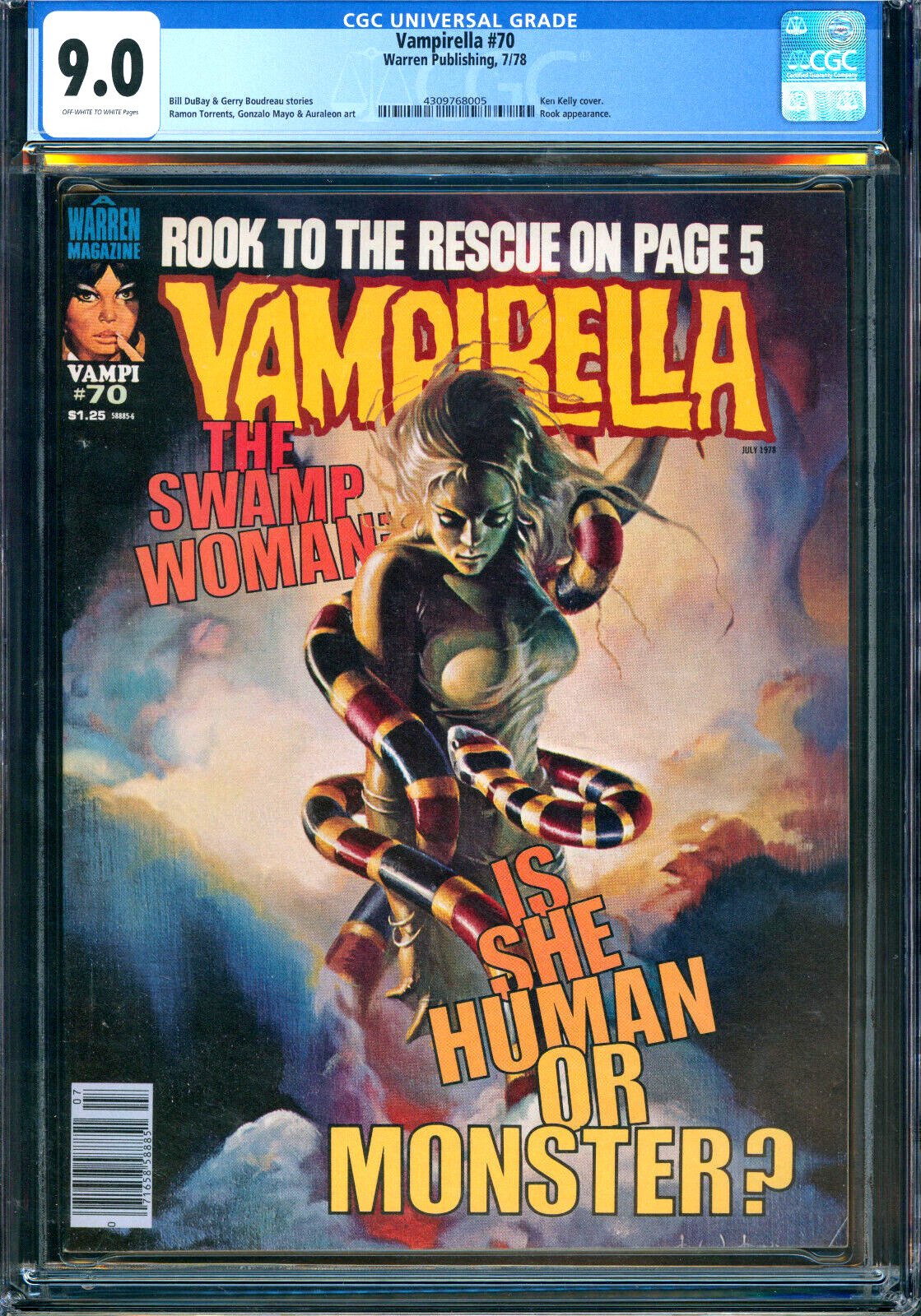 Vampirella #70 Ken Kelly Cover Warren Publishing 1978 CGC 9.0