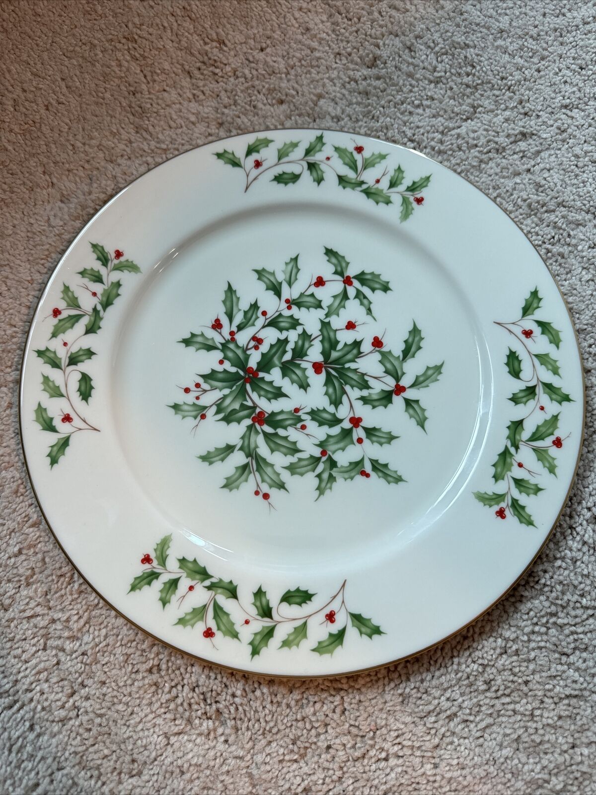 Lenox “Special” Holly Berry Christmas 11 5/8 Cookie Dinner Serving Platter USA