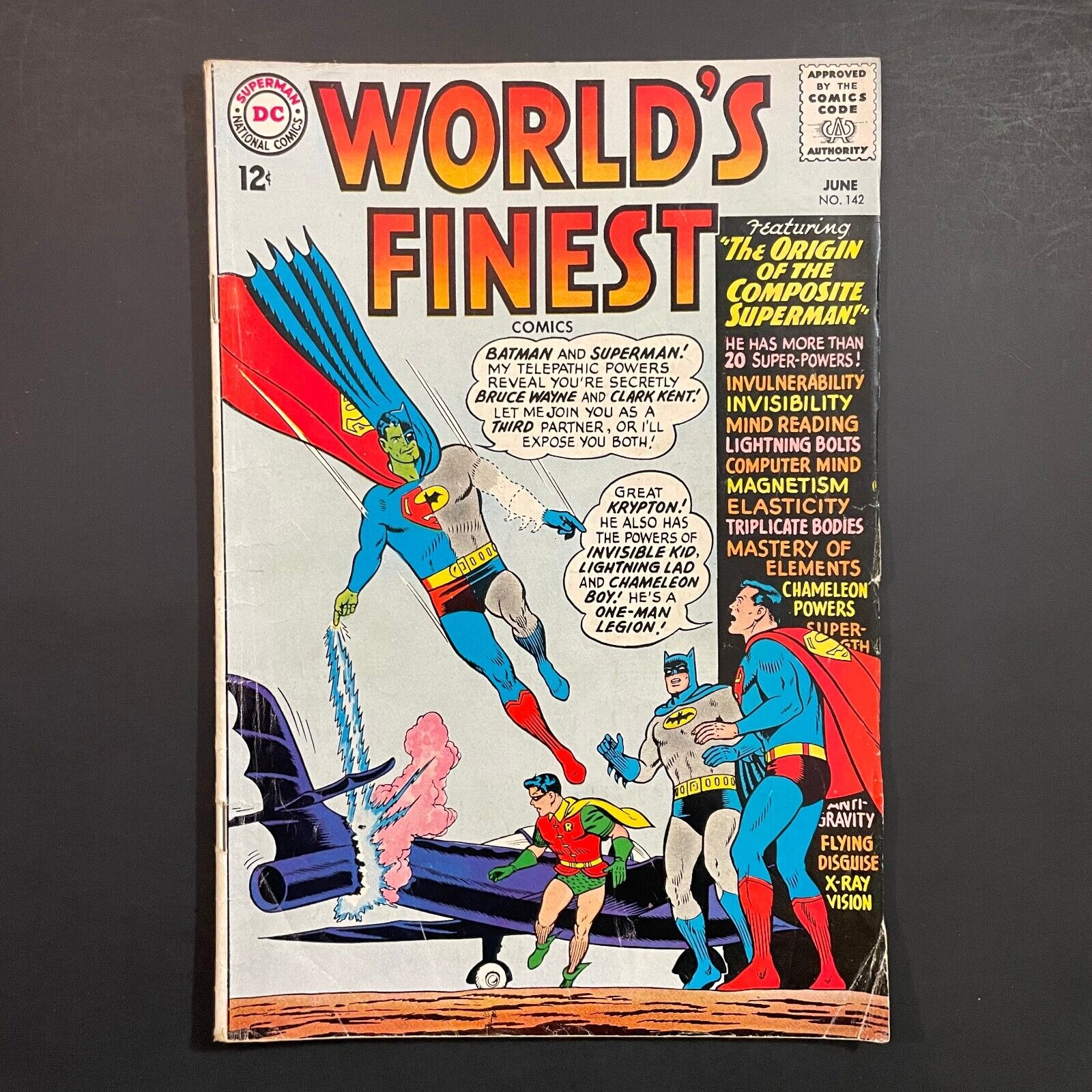 World's Finest 142 1st Composite Superman Silver Age DC 1964 Batman Robin comic