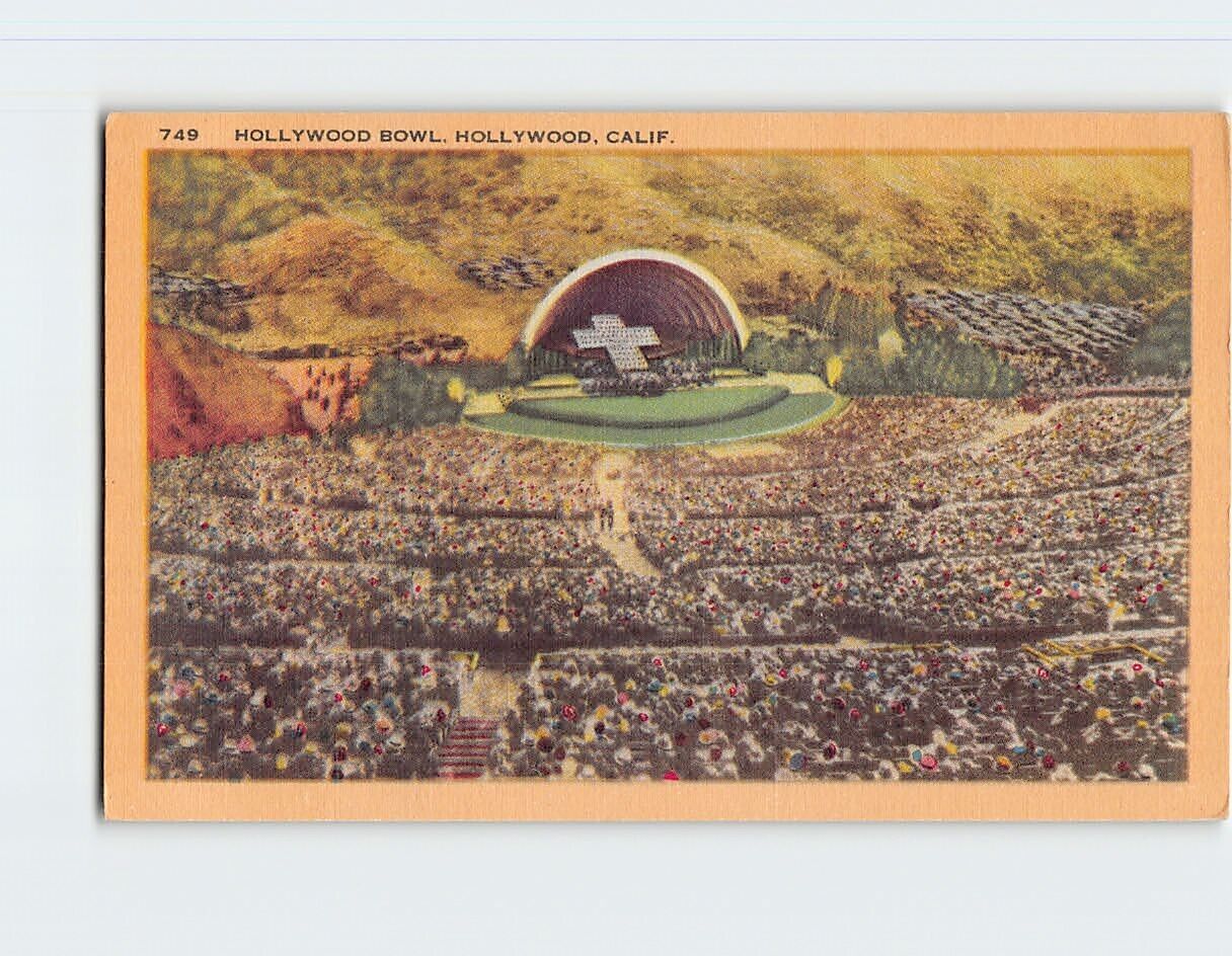 Postcard Hollywood Bowl, Hollywood, Los Angeles, California