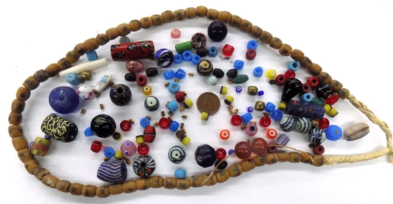 Bench Cleanup Deal 13 Antique & mix African Trade Beads  Bin P