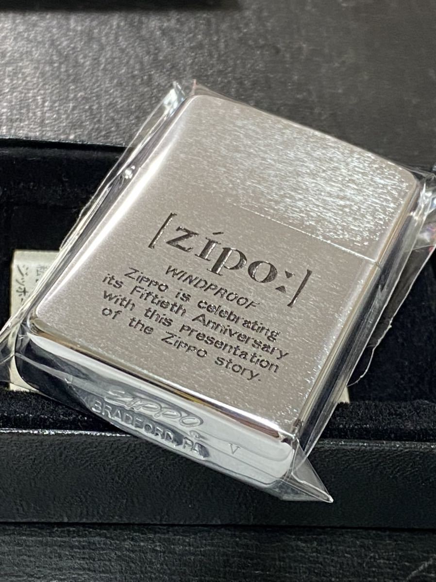 zippo Cursive Vintage 1989 Silver Rare Model WINDPROOF Silver Inner 1990 Case