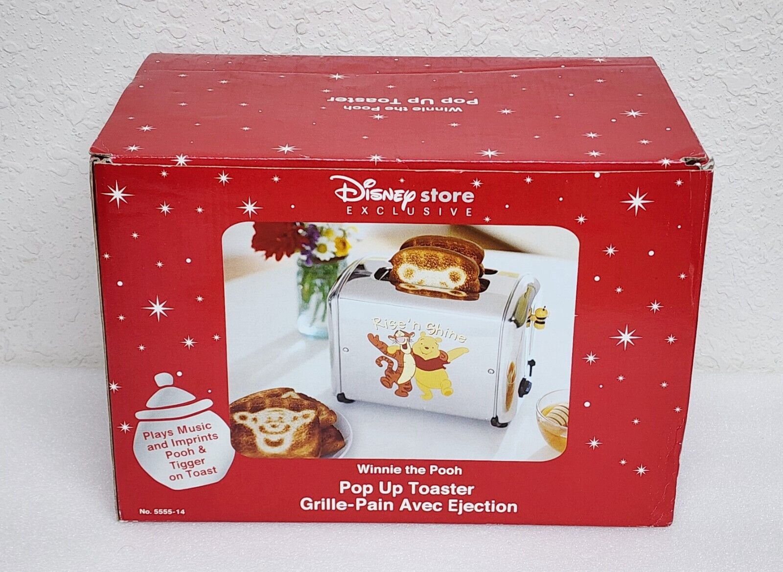 New Disney Store Winnie the Pooh Pop Up Toaster Rise N Shine Villaware 5555-14