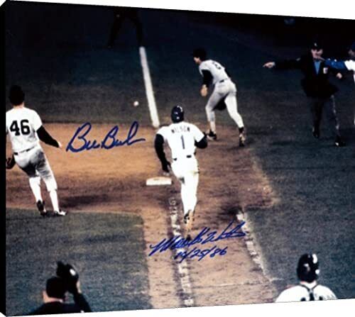 Mookie Wilson and Bill Buckner Canvas Wall Art - The Curse Continues