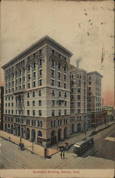 1909 Denver,CO Equitable Building Colorado The Colorado News Company Postcard