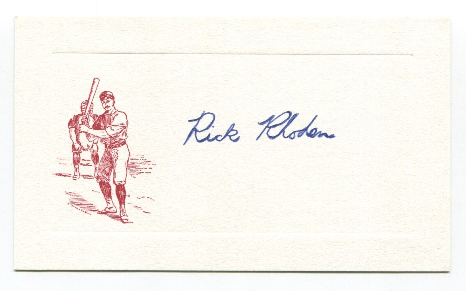 Rick Rhoden Signed Card Autograph Baseball MLB Roger Harris Collection